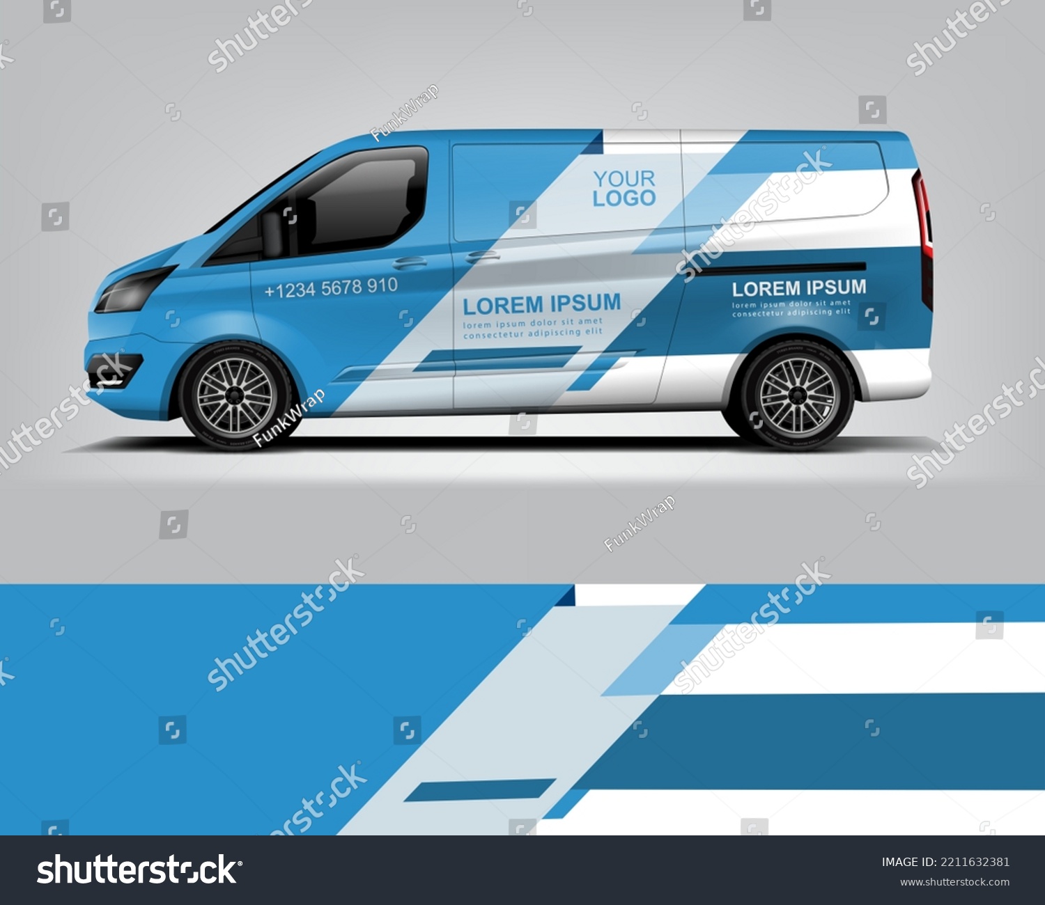 Car decal design vector. Graphic abstract stripe racing background kit designs for wrap vehicle, race car, rally, adventure and livery dekal