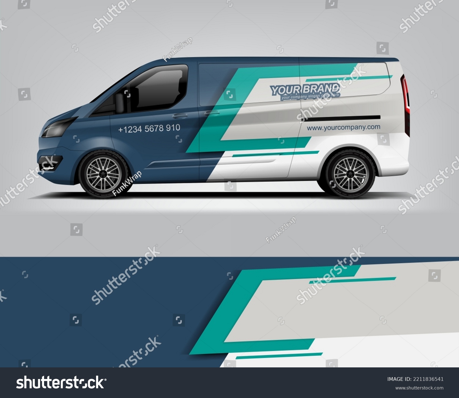 Car decal design vector. Graphic abstract stripe racing background kit designs for wrap vehicle, race car, rally, adventure and livery dekal