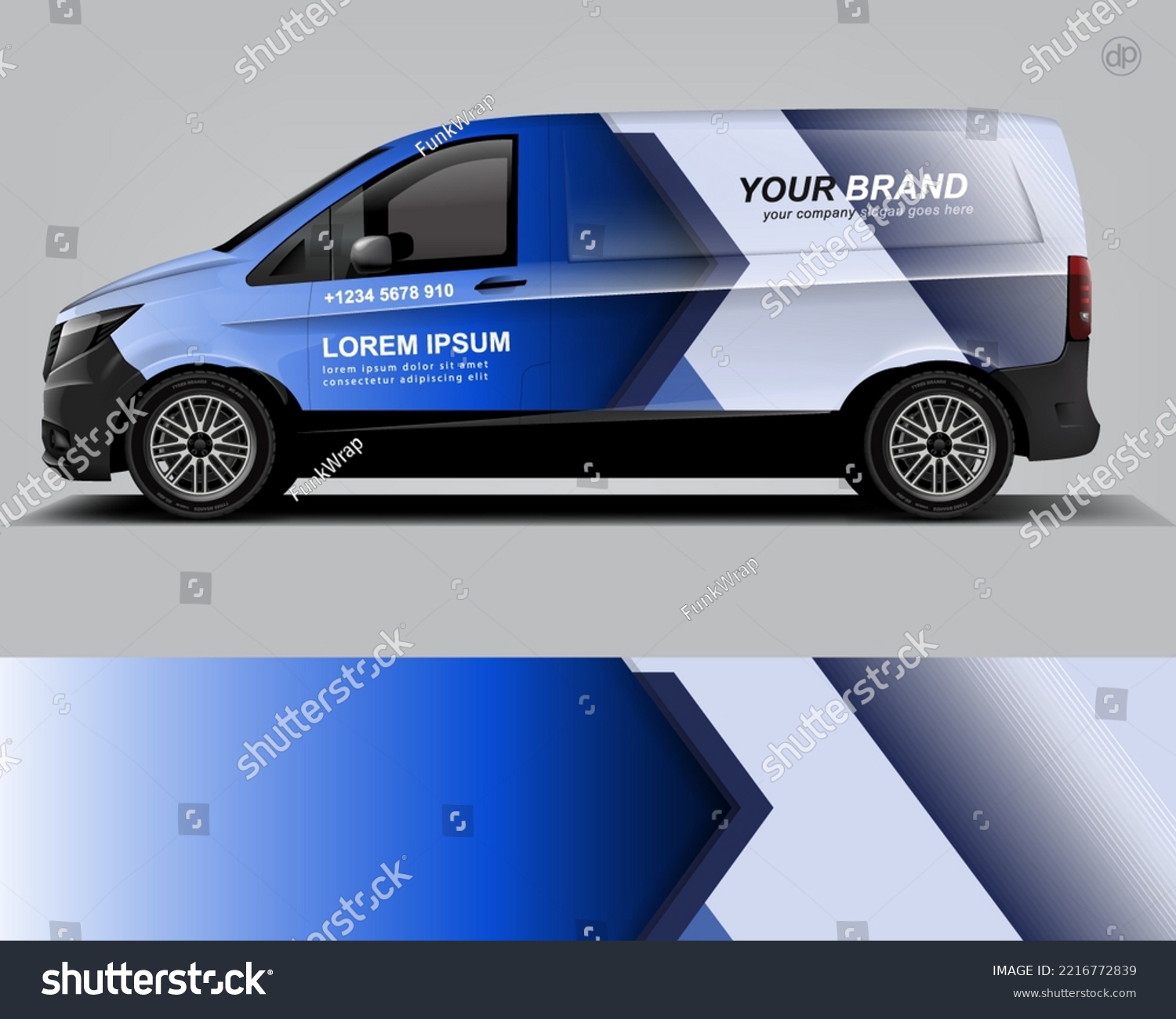 Car decal design vector. Graphic abstract stripe racing background kit designs for wrap vehicle, race car, rally, adventure and livery dekal