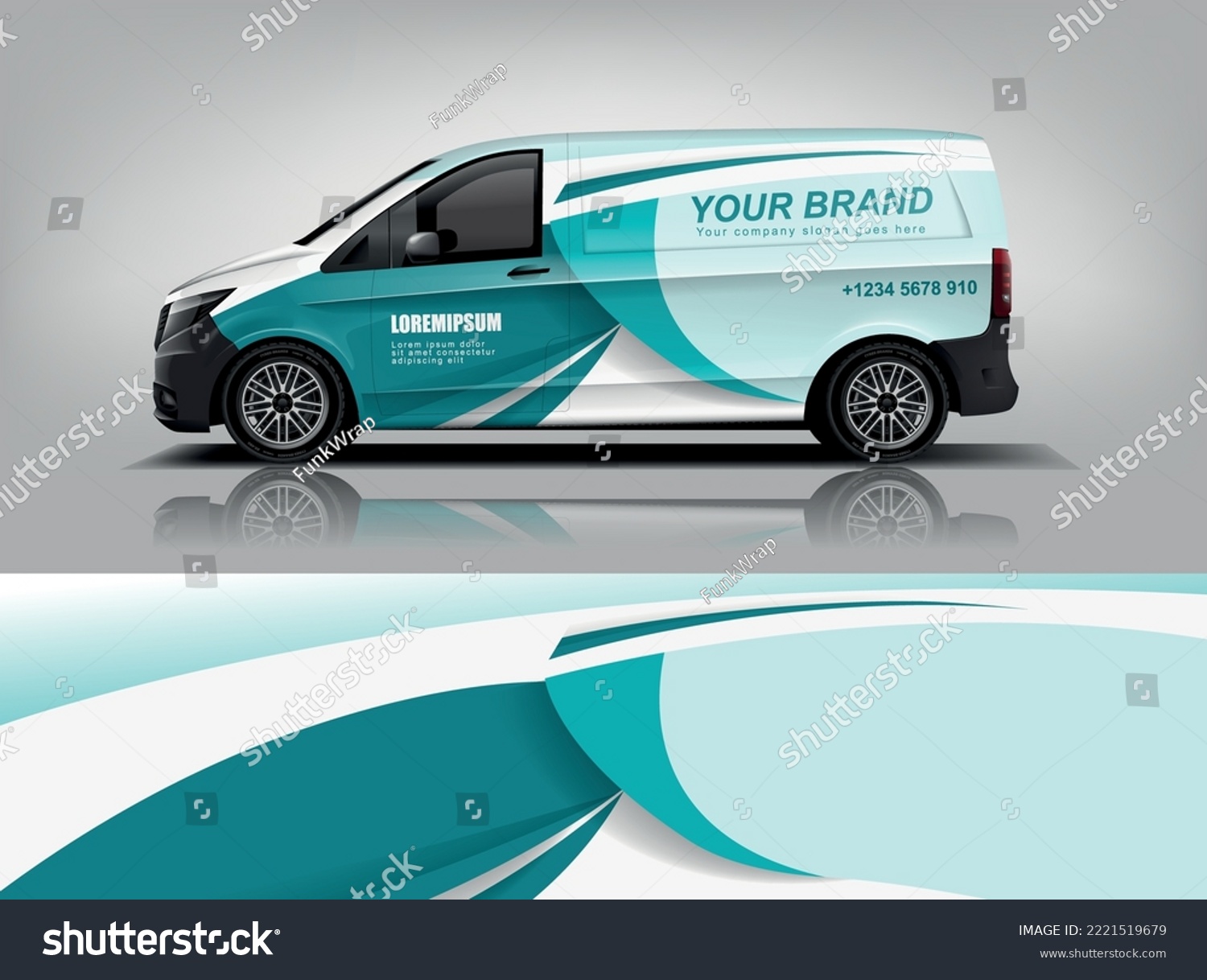 Car decal design vector. Graphic abstract stripe racing background kit designs for wrap vehicle, race car, rally, adventure and livery dekal
