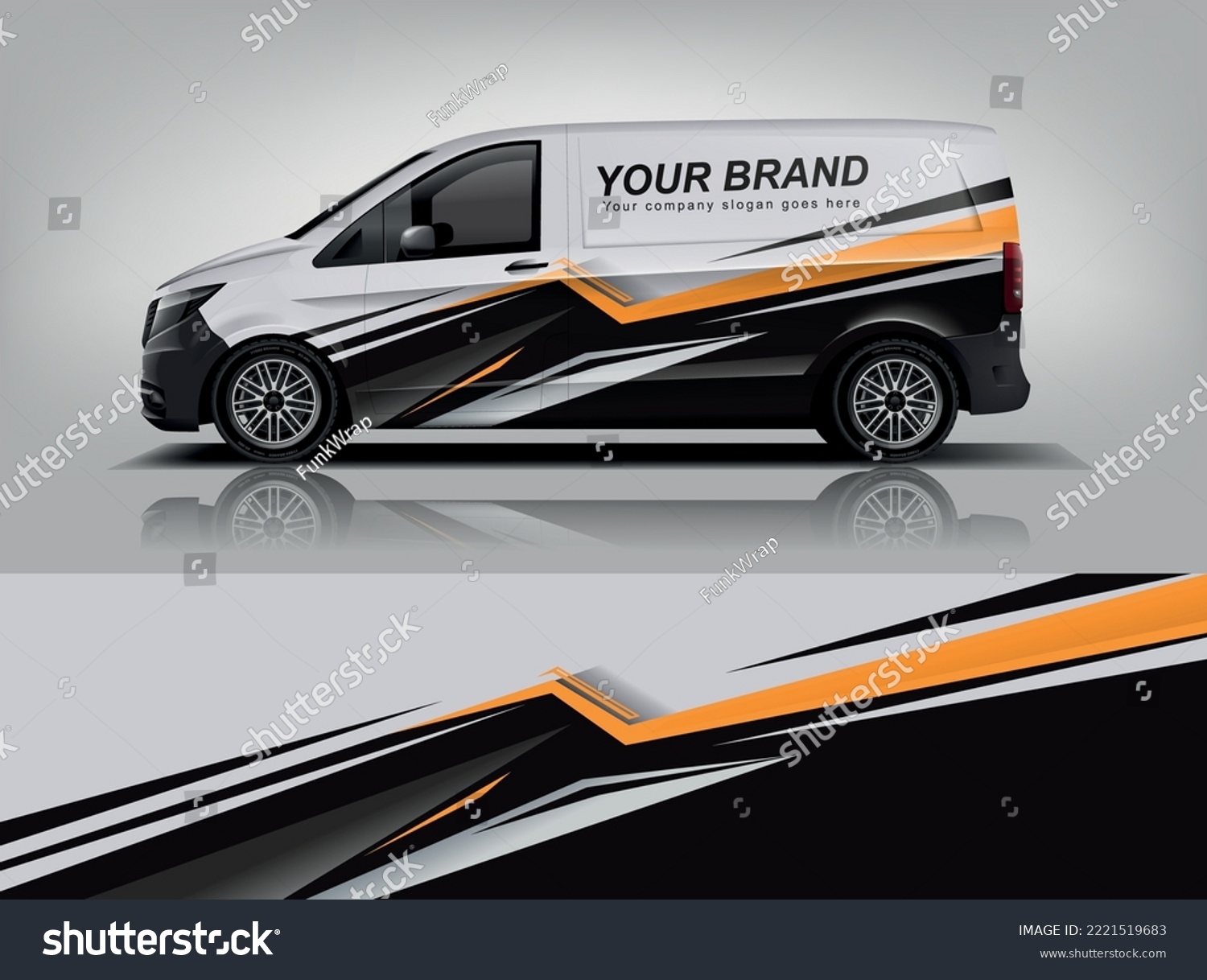Car decal design vector. Graphic abstract stripe racing background kit designs for wrap vehicle, race car, rally, adventure and livery dekal