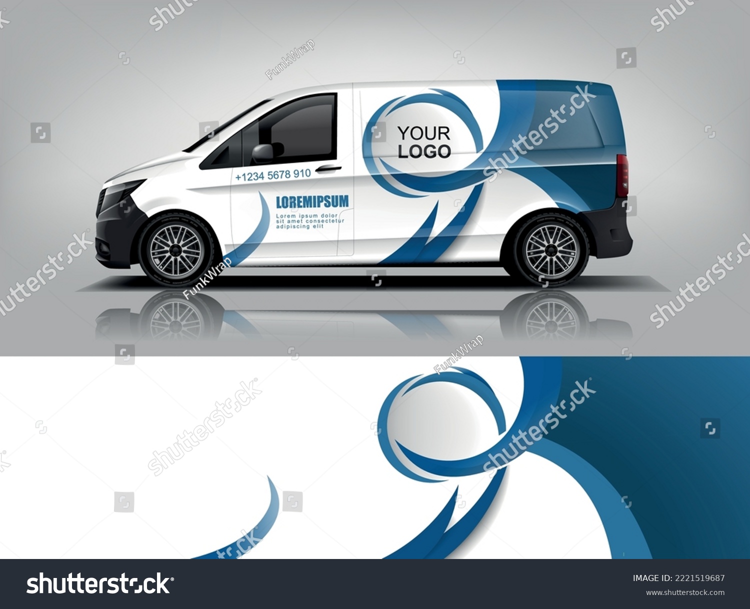 Car decal design vector. Graphic abstract stripe racing background kit designs for wrap vehicle, race car, rally, adventure and livery dekal