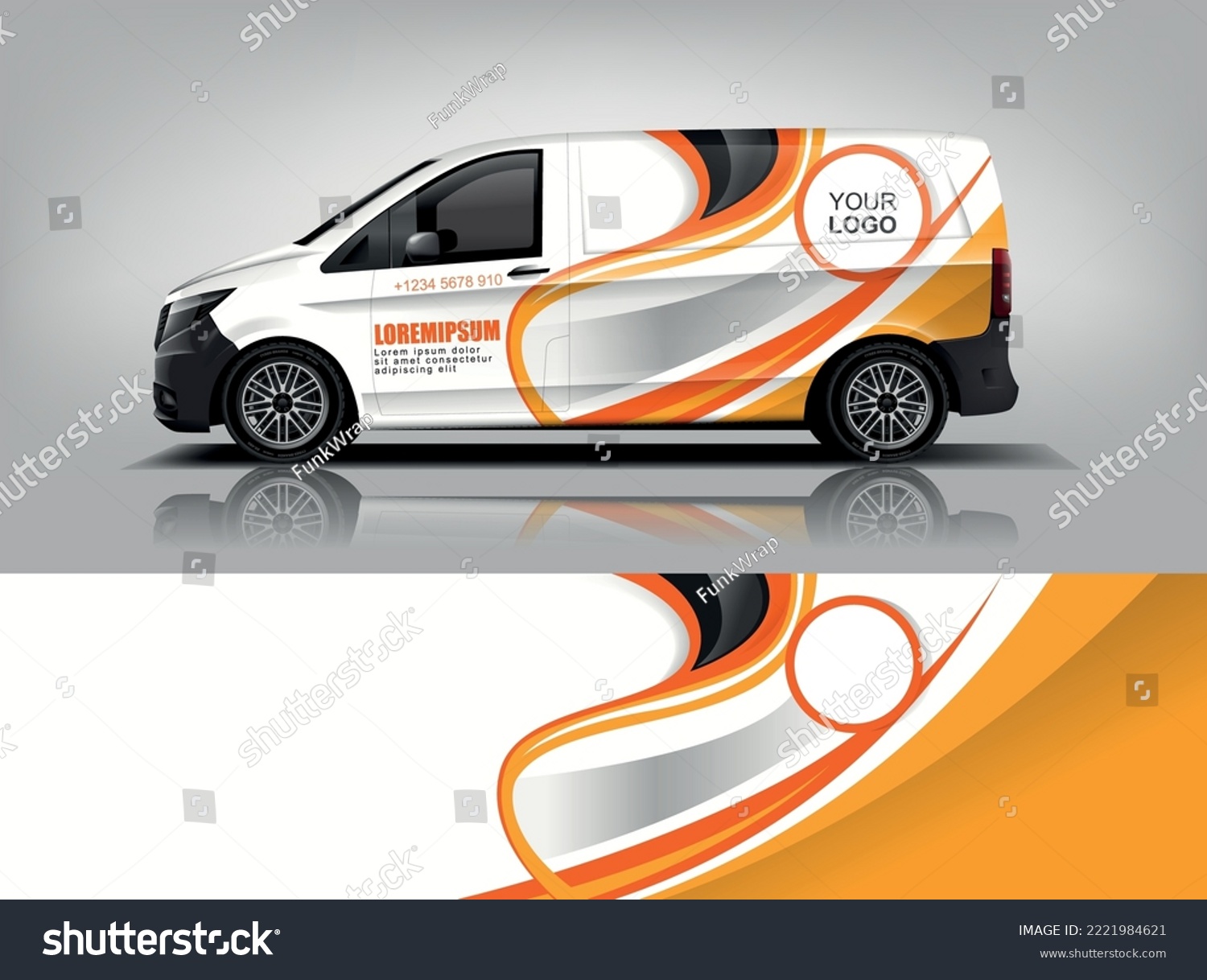 Company Car and Van Wrap design. Modern printable file dekal