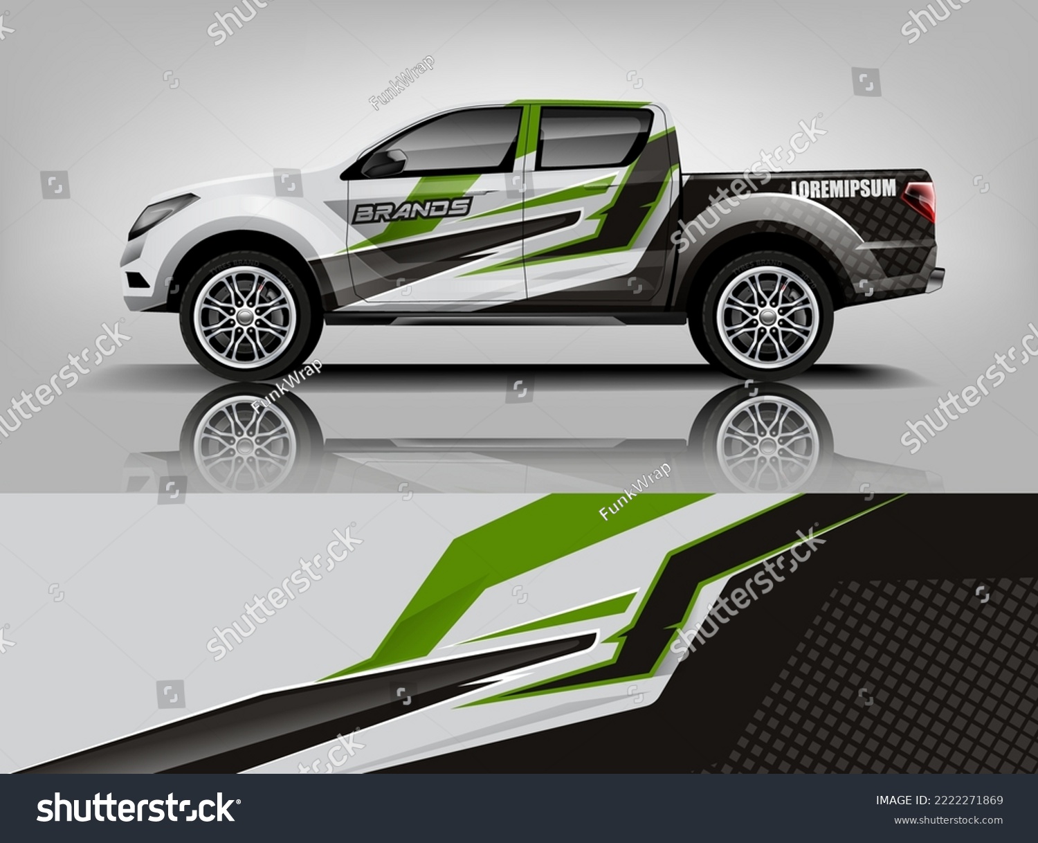 Truck wrap design. Modern eye catching printable design file dekal
