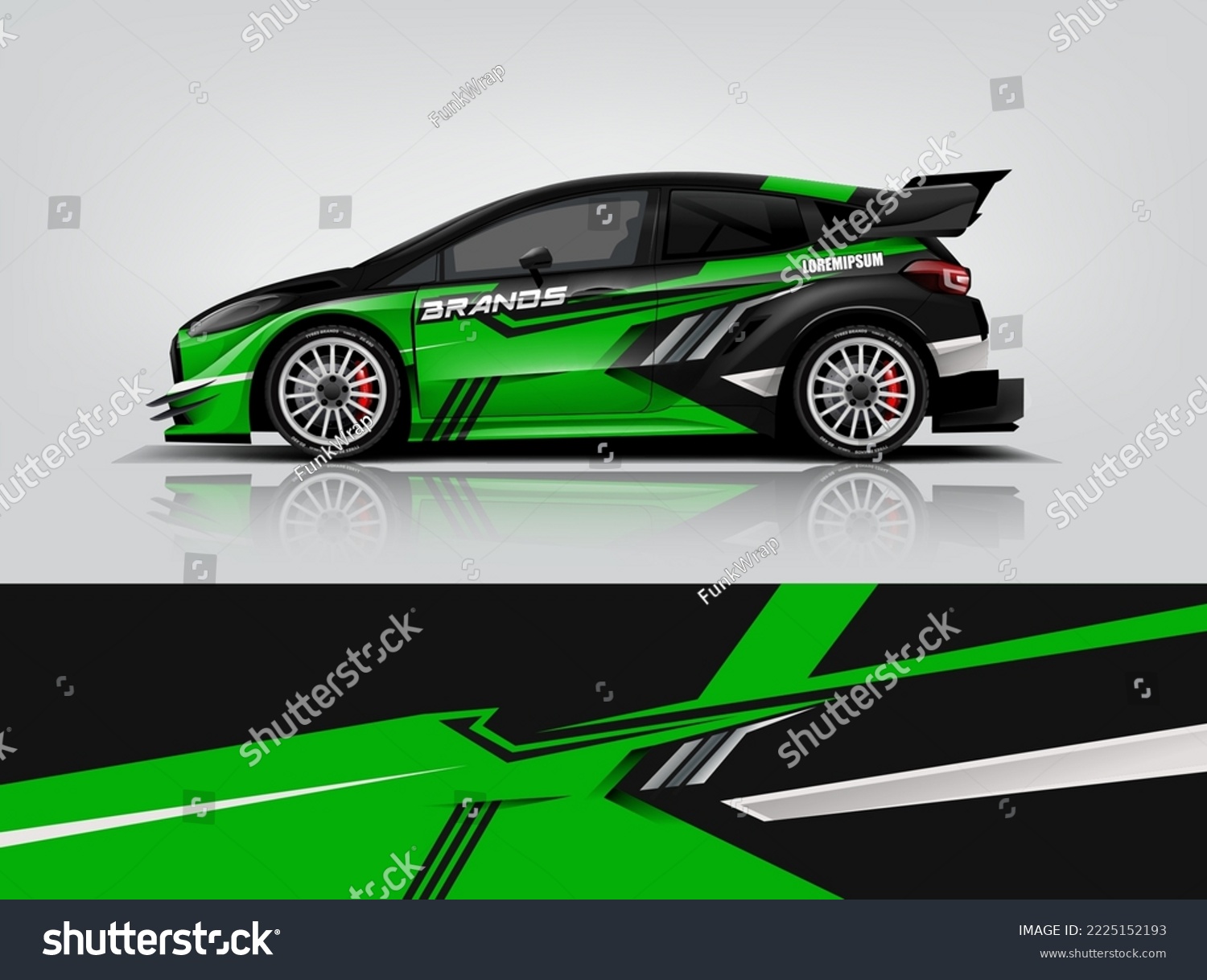Car wrap livery design Racing sport car background printable file. dekal