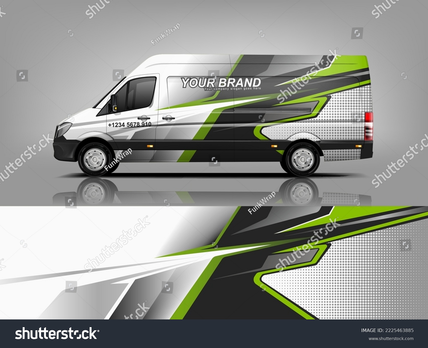 Car decal design vector. Graphic abstract stripe racing background kit designs for wrap vehicle, race car, rally, adventure and livery dekal