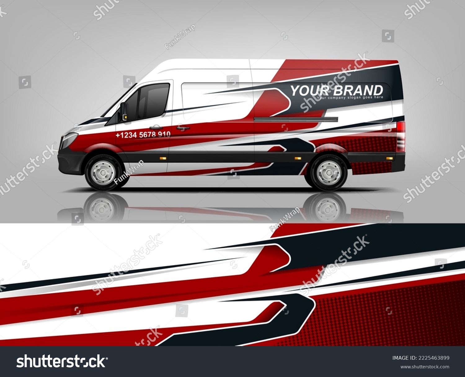 Car decal design vector. Graphic abstract stripe racing background kit designs for wrap vehicle, race car, rally, adventure and livery dekal