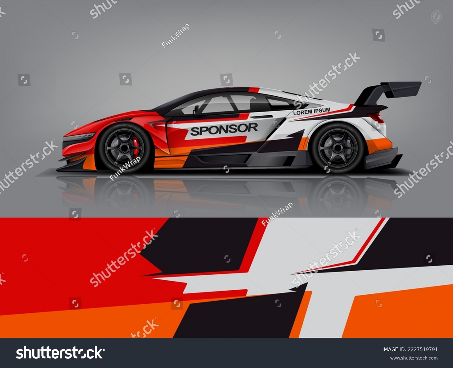 Wrap Design modern eye catching ready use. place your logo. Printable eps files dekal