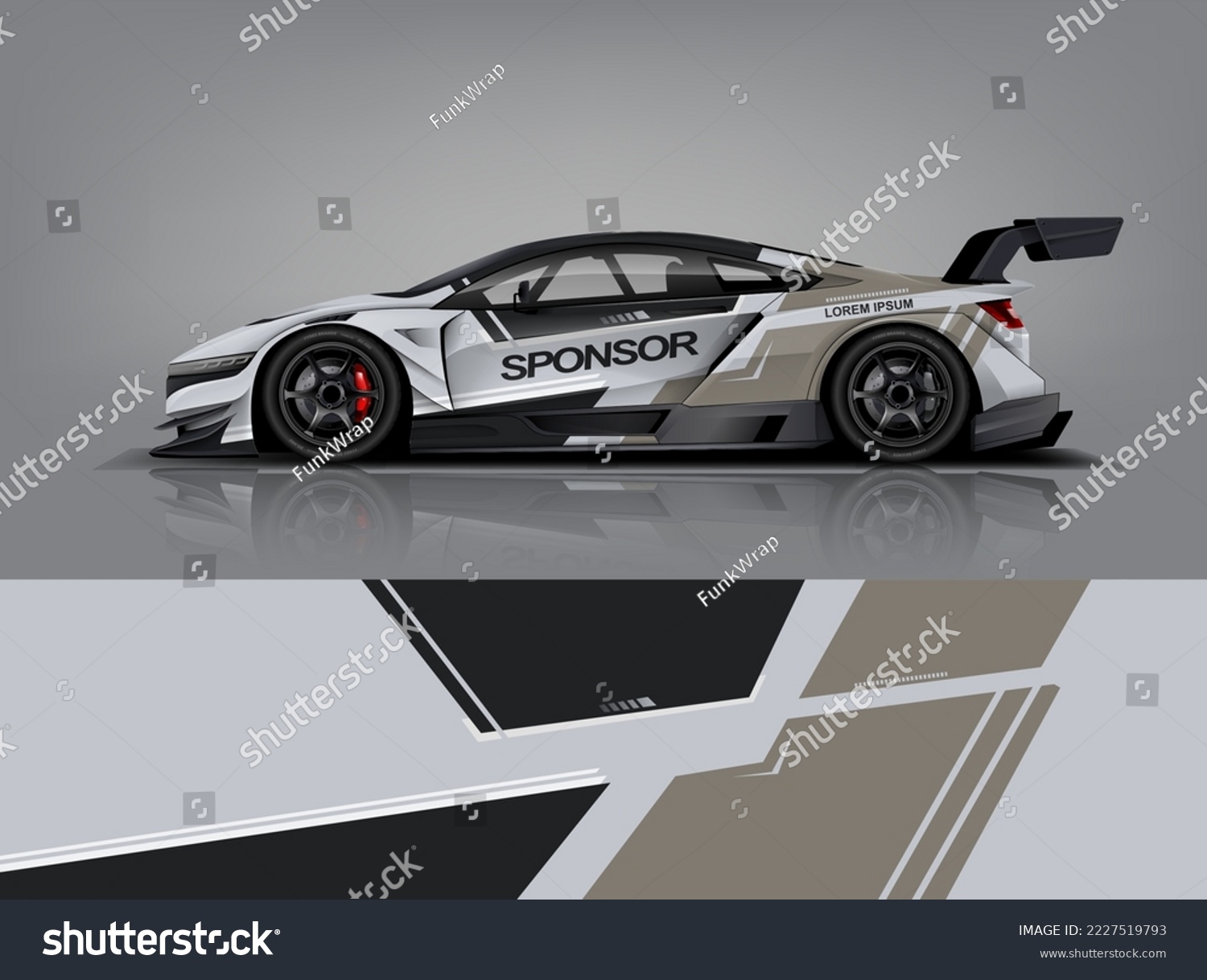 Wrap Design modern eye catching ready use. place your logo. Printable eps files dekal