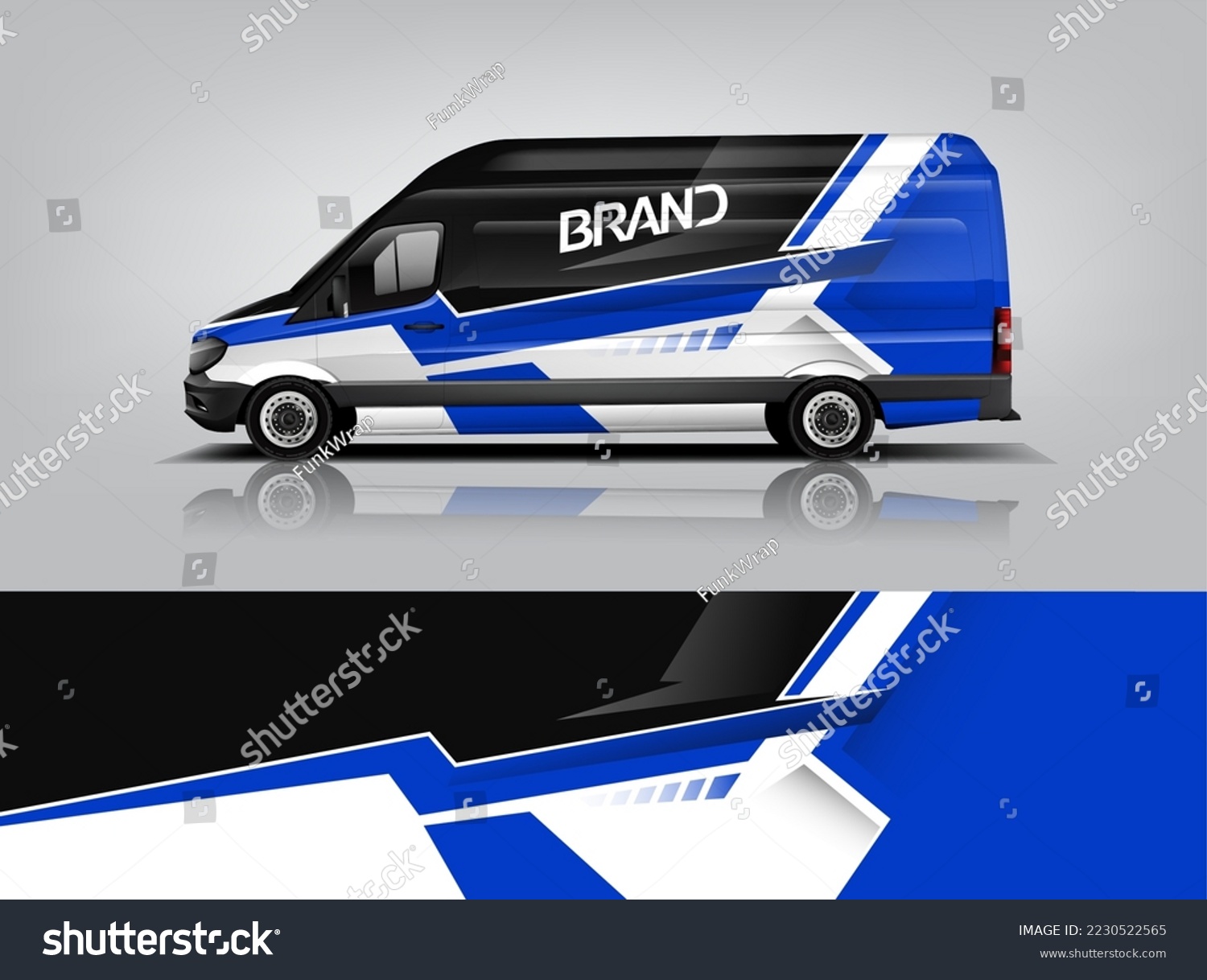 Car decal design vector. Graphic abstract stripe racing background kit designs for wrap vehicle, race car, rally, adventure and livery dekal