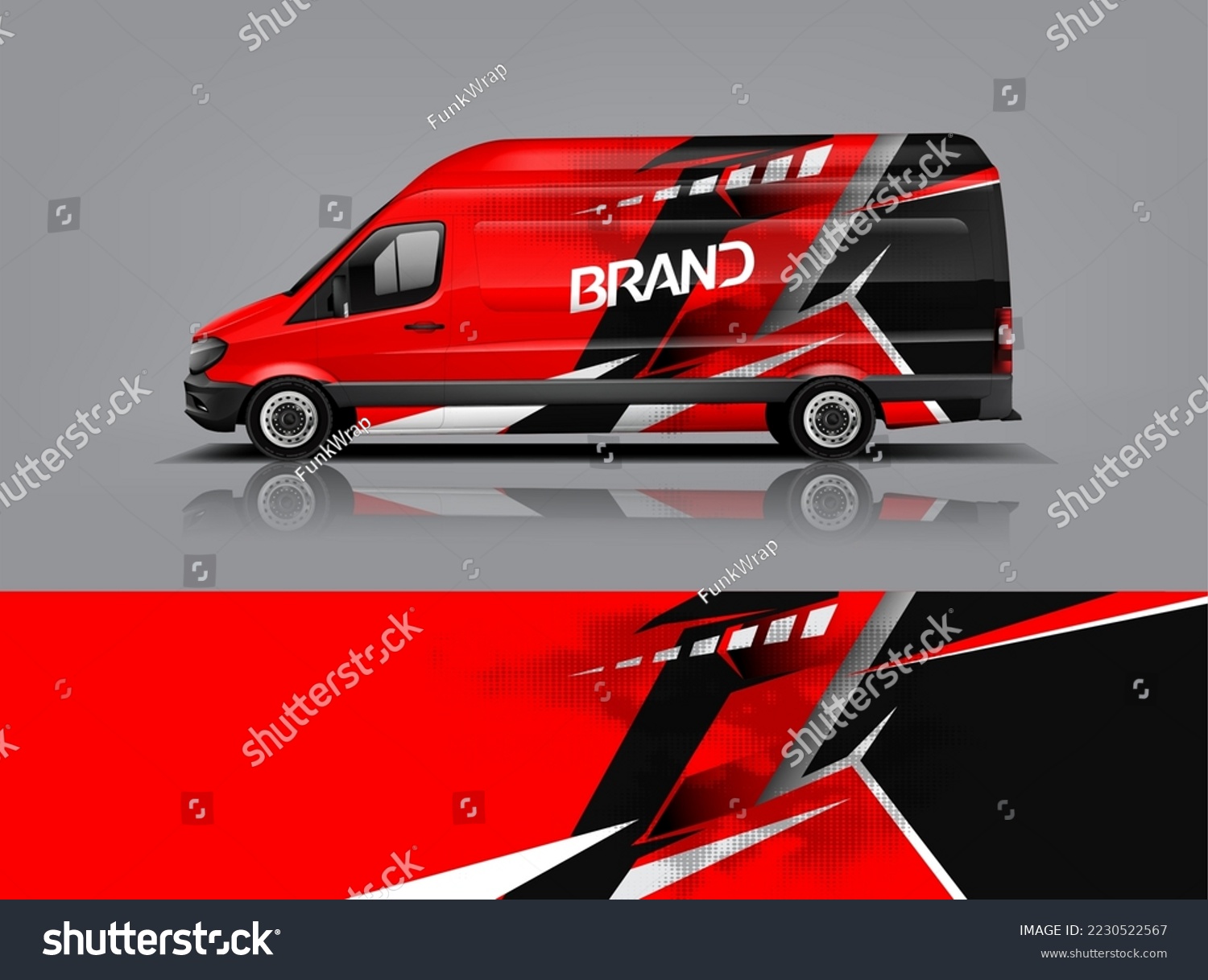 Car decal design vector. Graphic abstract stripe racing background kit designs for wrap vehicle, race car, rally, adventure and livery dekal