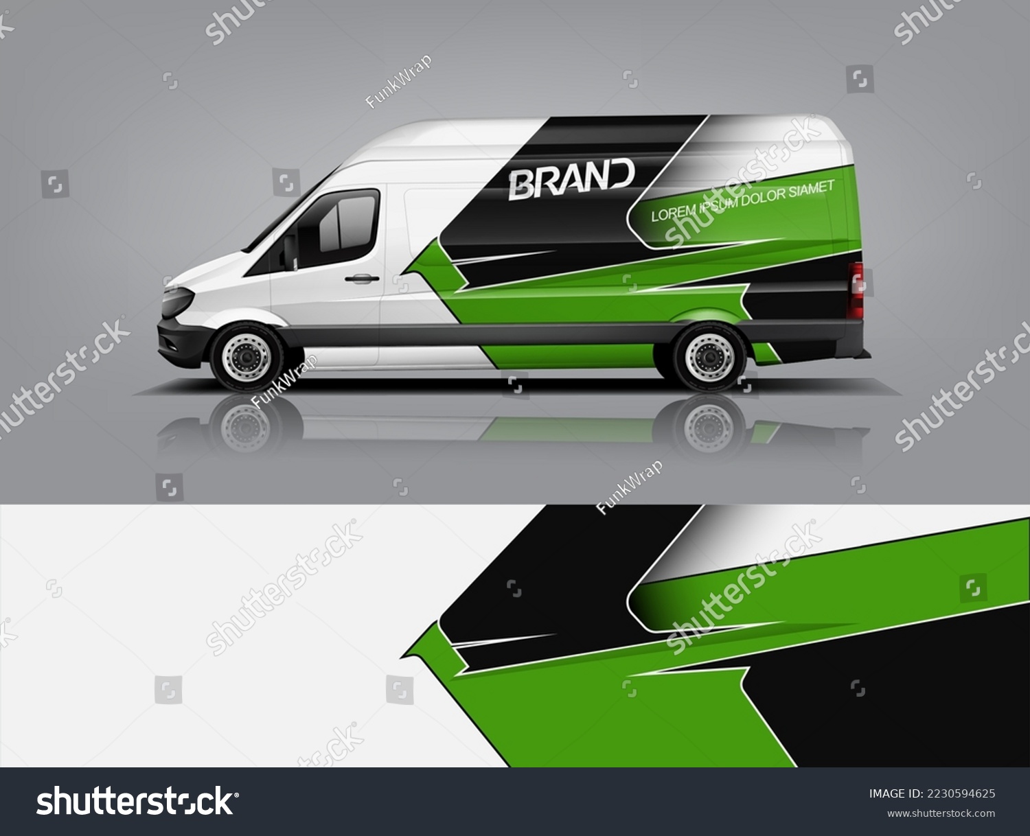 Car decal design vector. Graphic abstract stripe racing background kit designs for wrap vehicle, race car, rally, adventure and livery dekal