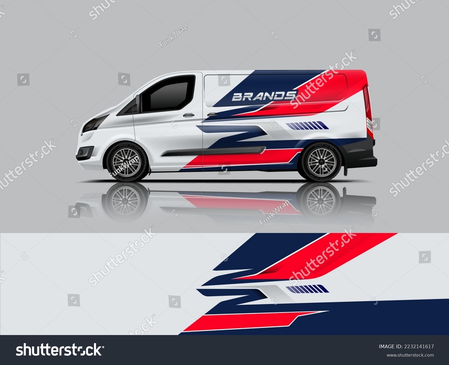 Car decal design vector. Graphic abstract stripe racing background kit designs for wrap vehicle, race car, rally, adventure and livery dekal