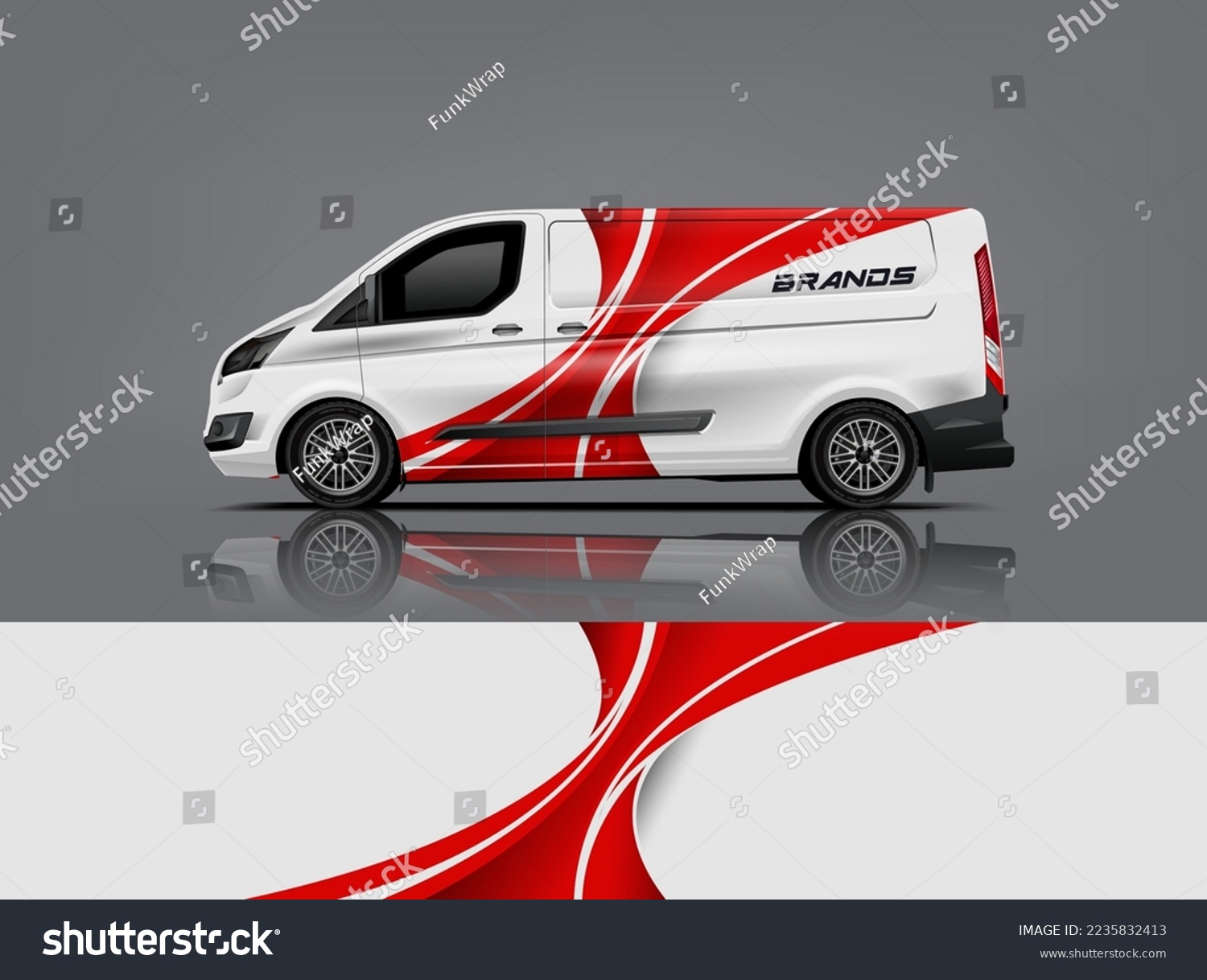 Car decal design vector. Graphic abstract stripe racing background kit designs for wrap vehicle, race car, rally, adventure and livery dekal