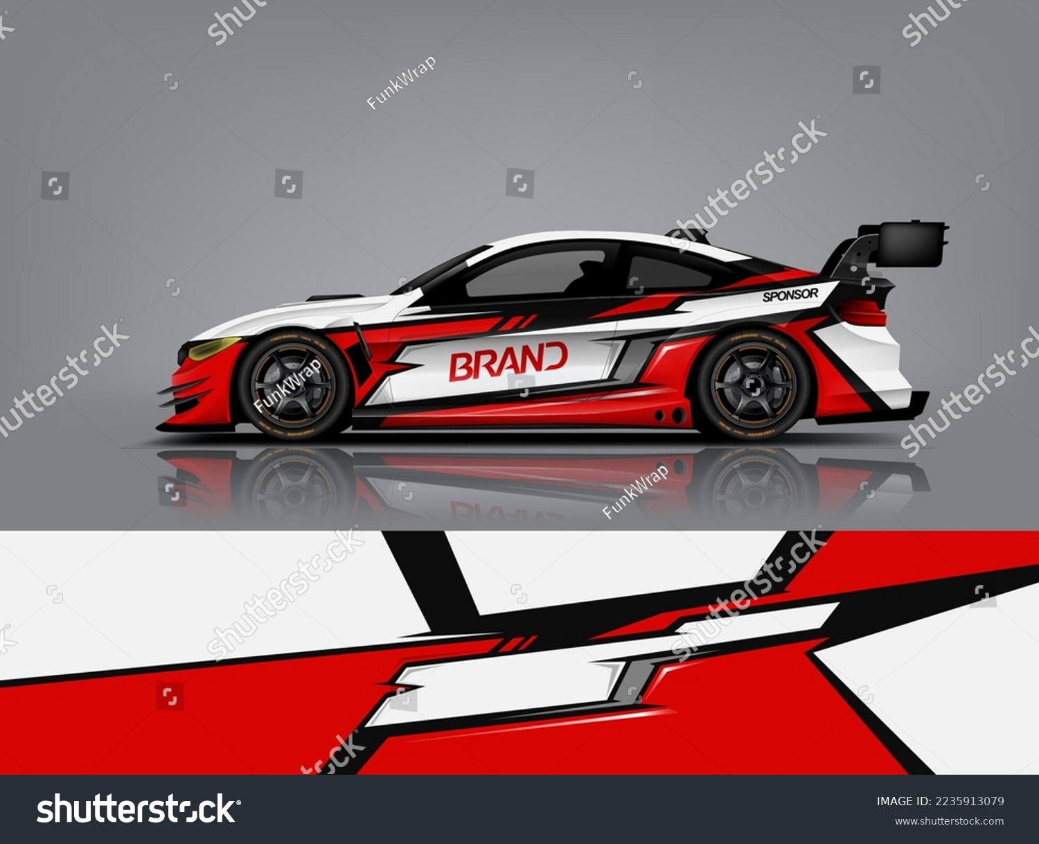 Wrap Design modern eye catching ready use. place your logo. Printable eps files dekal