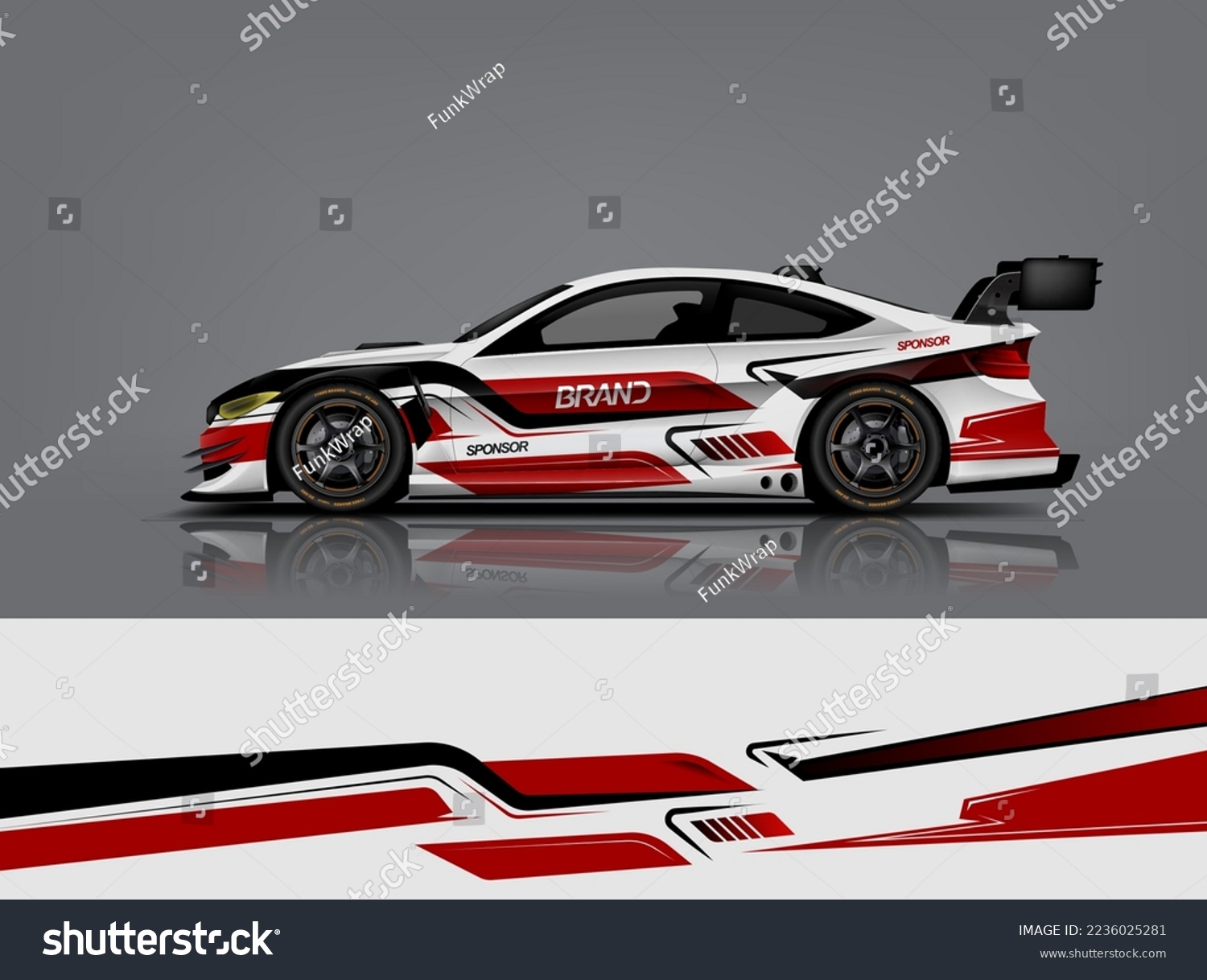 Wrap Design modern eye catching ready use. place your logo. Printable eps files dekal