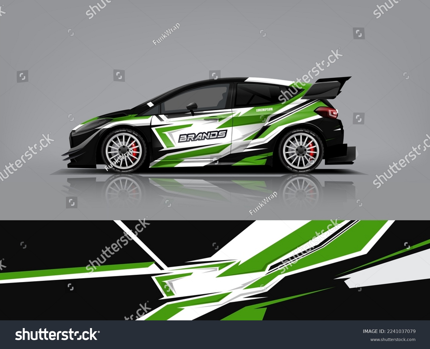 Wrap Design modern eye catching ready use. place your logo. Printable eps files dekal