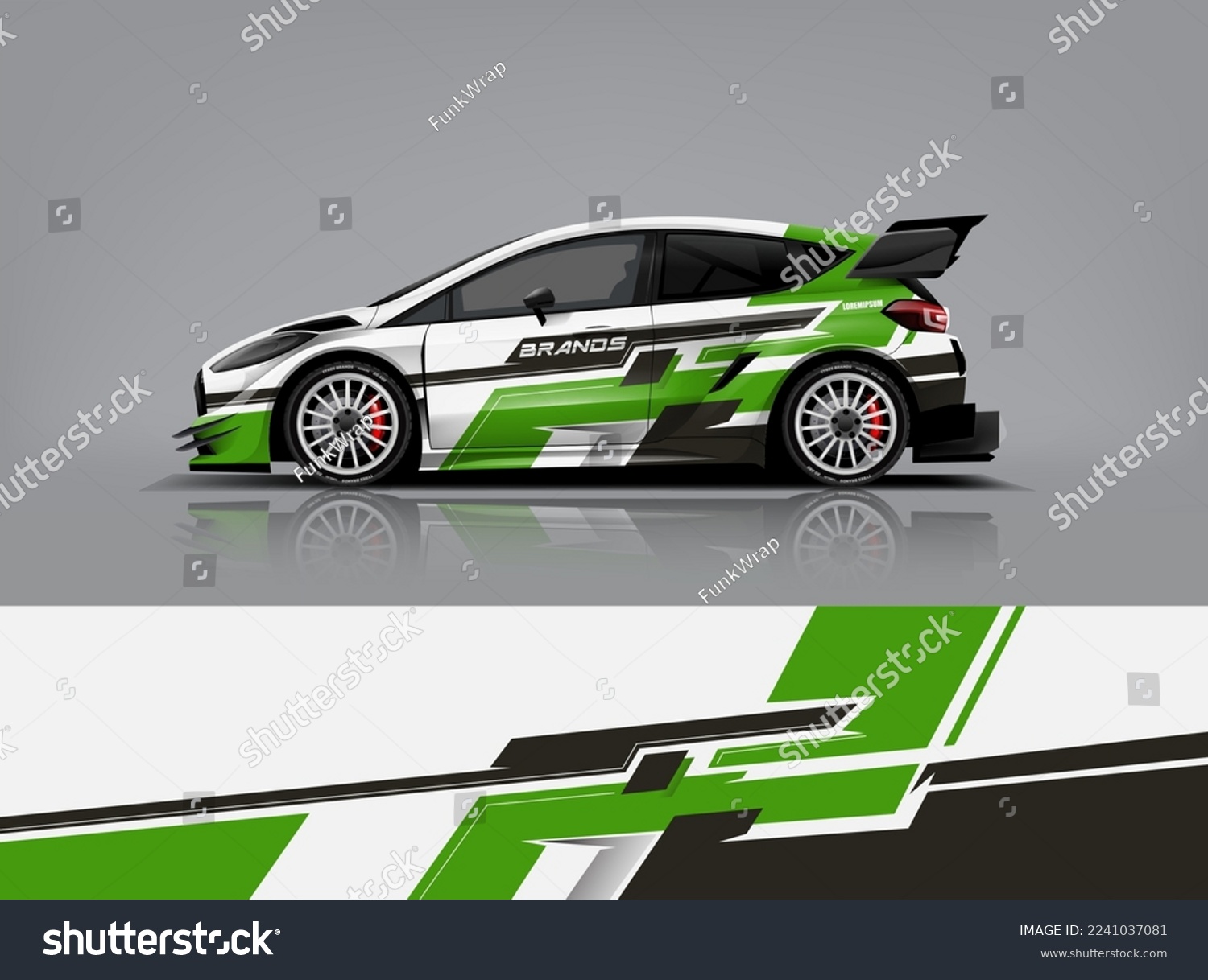 Wrap Design modern eye catching ready use. place your logo. Printable eps files dekal