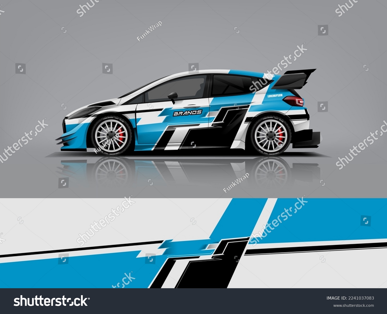Wrap Design modern eye catching ready use. place your logo. Printable eps files dekal