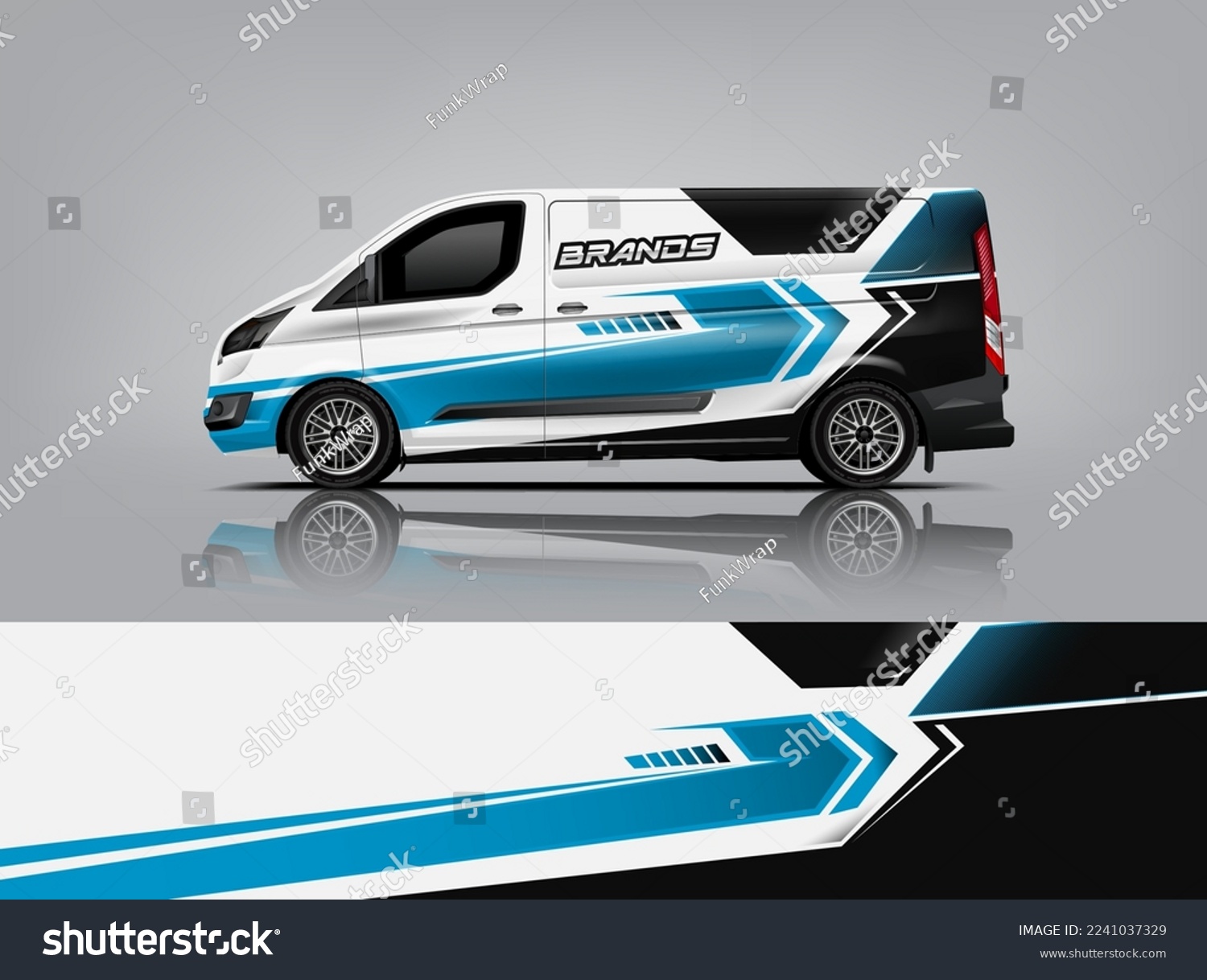 Car decal design vector. Graphic abstract stripe racing background kit designs for wrap vehicle, race car, rally, adventure and livery dekal