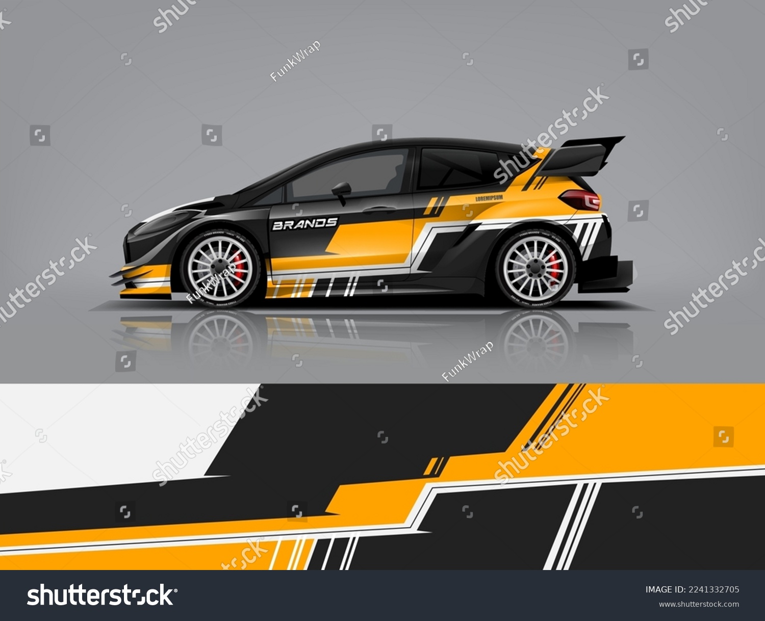 Wrap Design modern eye catching ready use. place your logo. Printable eps files dekal