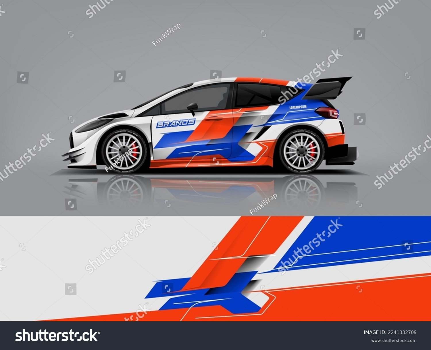 Wrap Design modern eye catching ready use. place your logo. Printable eps files dekal