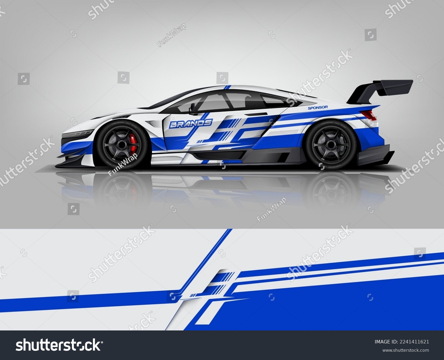 Wrap Design modern eye catching ready use. place your logo. Printable eps files dekal