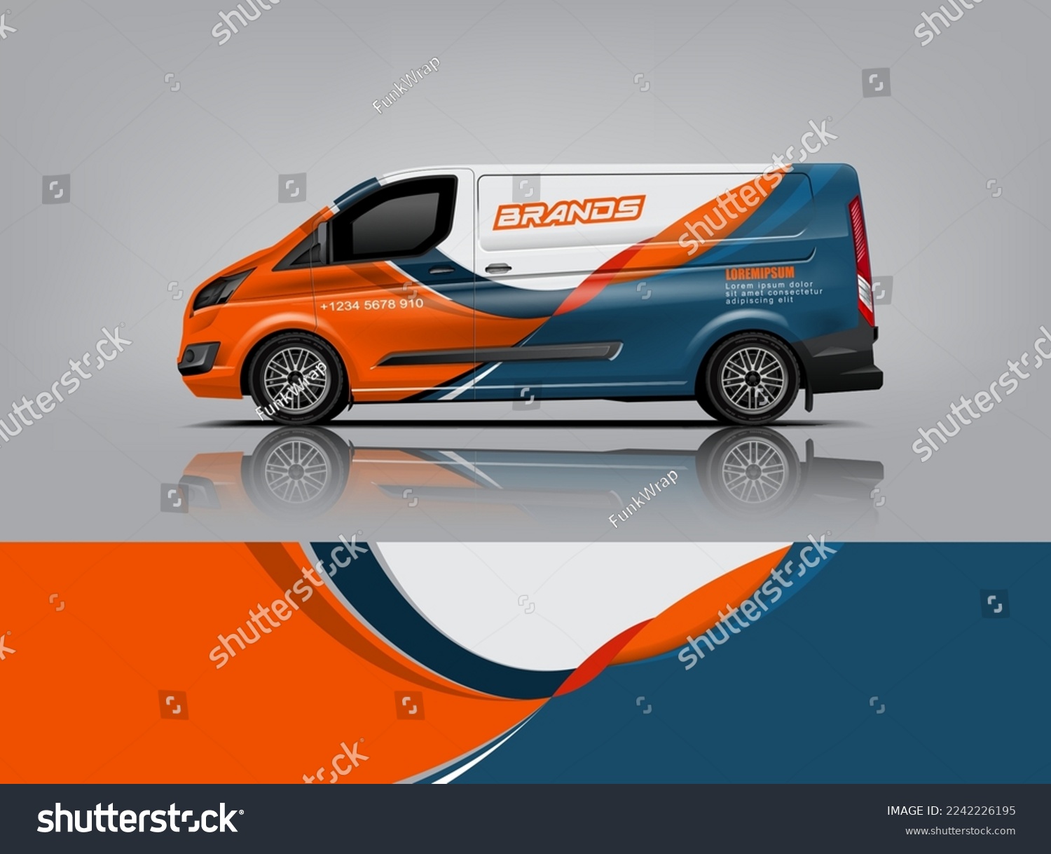 Car decal design vector. Graphic abstract stripe racing background kit designs for wrap vehicle, race car, rally, adventure and livery dekal
