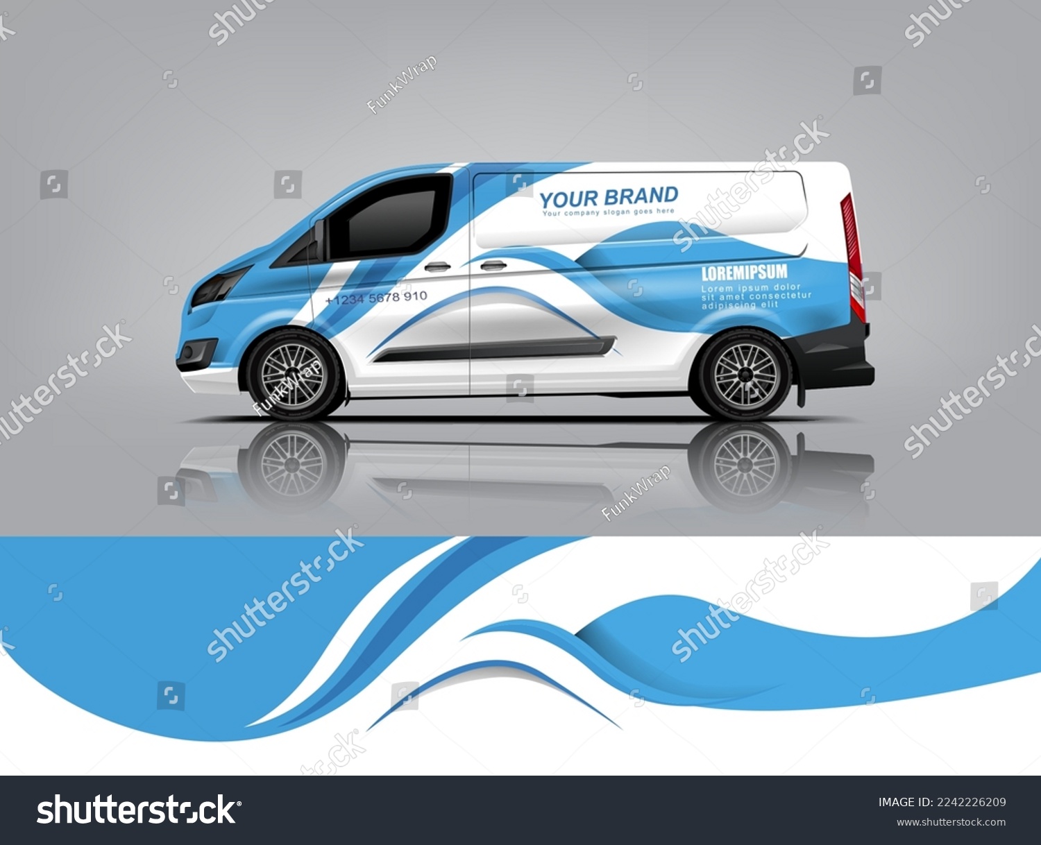Car decal design vector. Graphic abstract stripe racing background kit designs for wrap vehicle, race car, rally, adventure and livery dekal