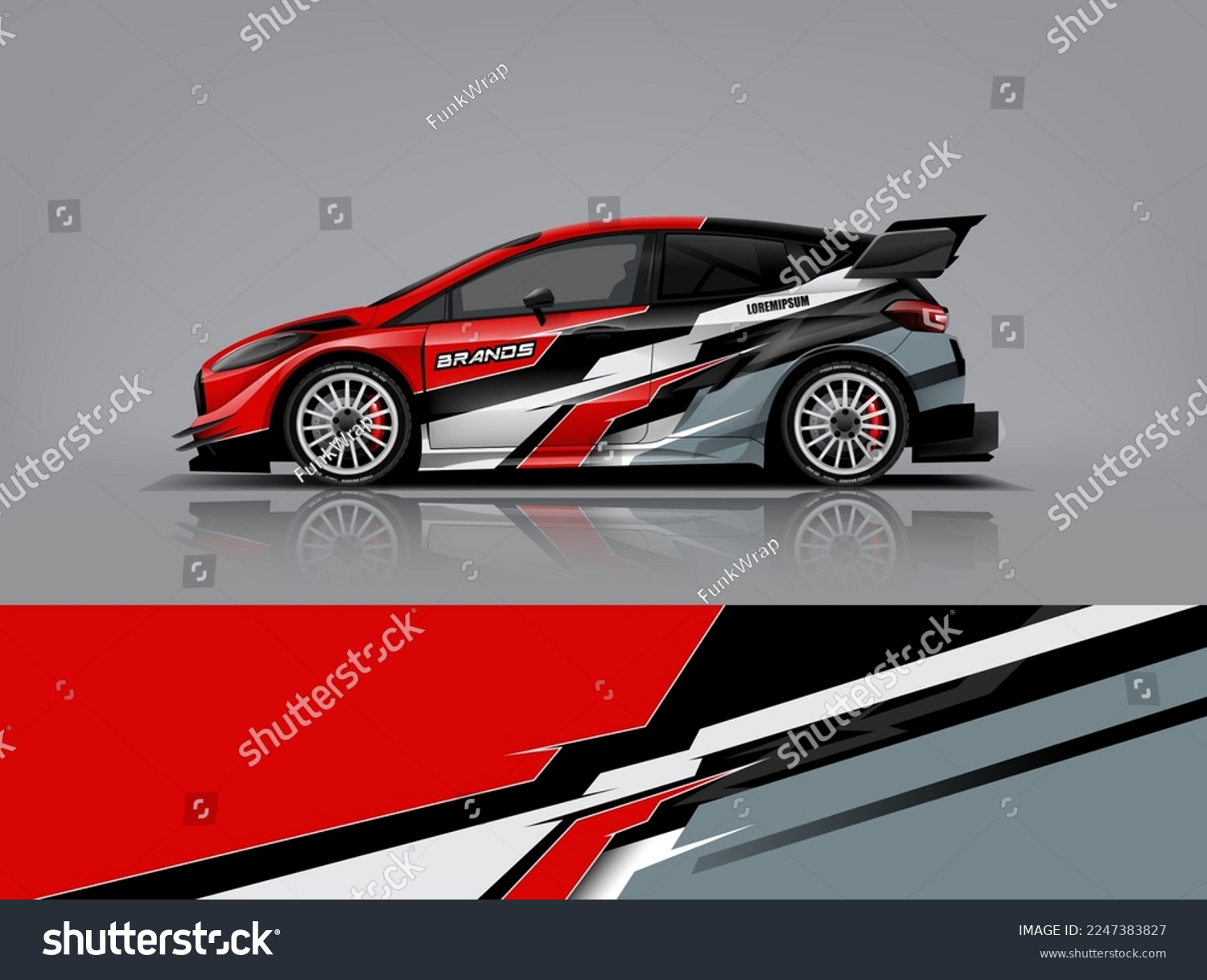 Wrap Design modern eye catching ready use. place your logo. Printable eps files dekal