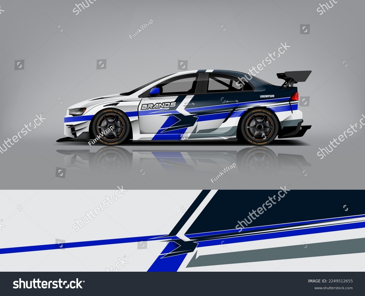Wrap Design modern eye catching ready use. place your logo. Printable eps files dekal