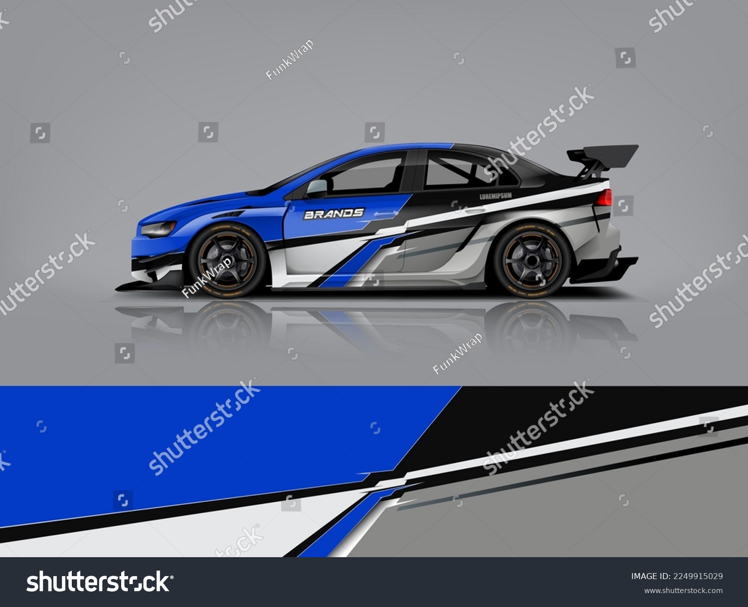 Wrap Design modern eye catching ready use. place your logo. Printable eps files dekal