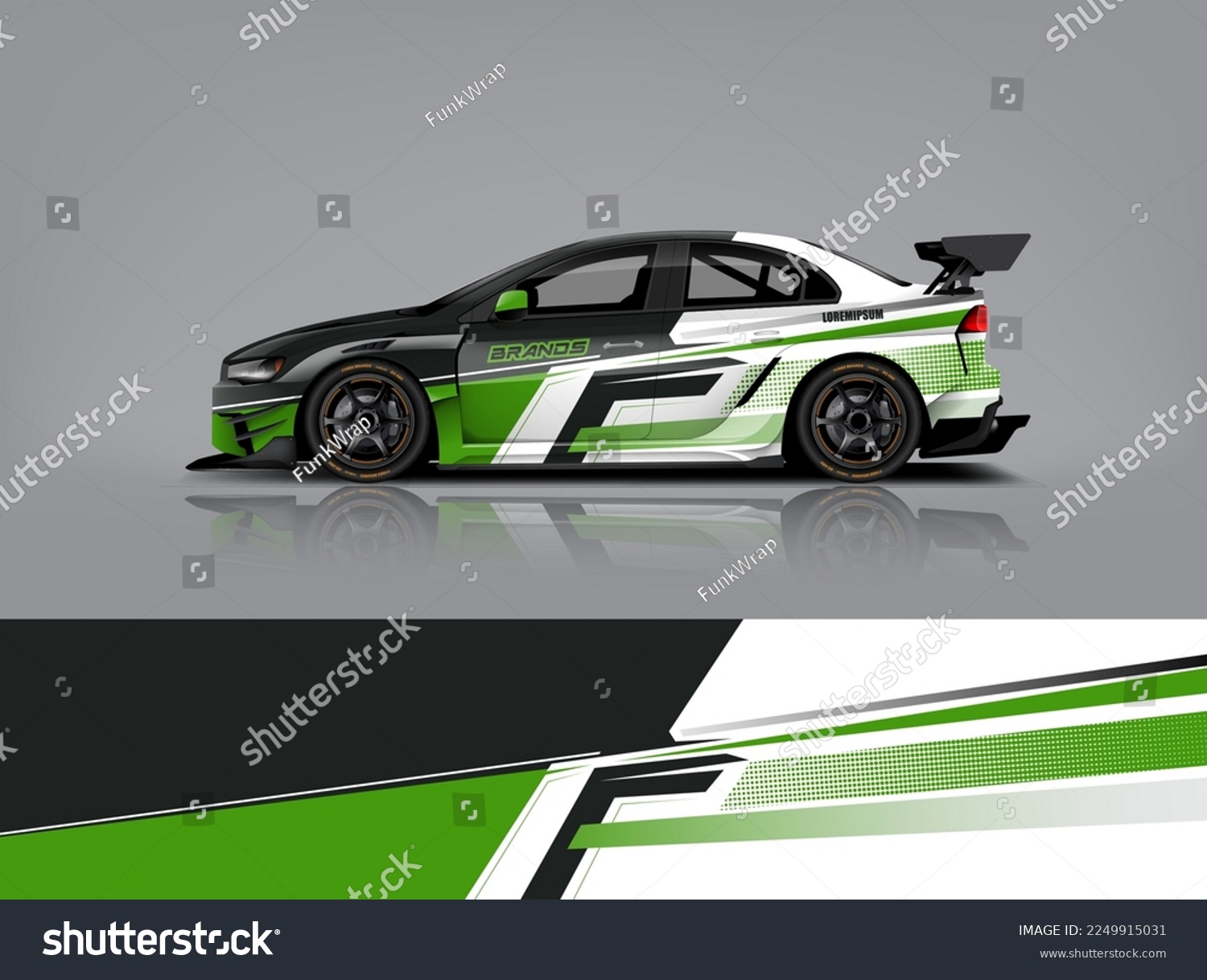 Wrap Design modern eye catching ready use. place your logo. Printable eps files dekal