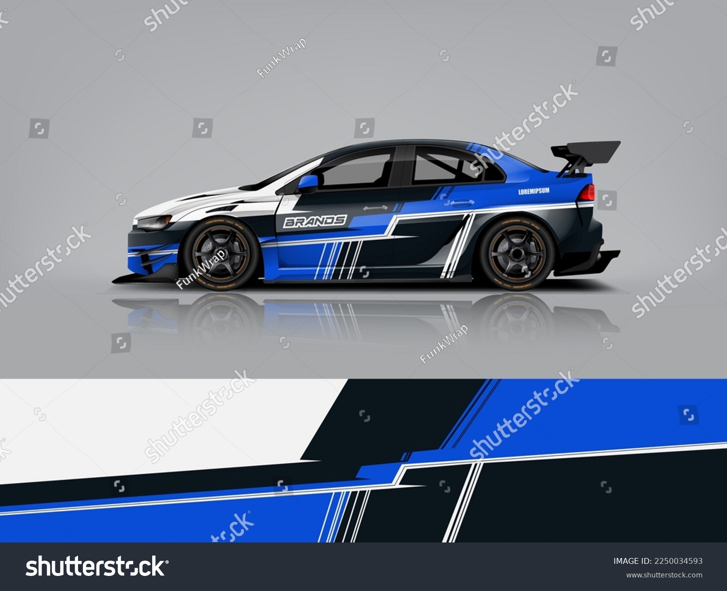 Wrap Design modern eye catching ready use. place your logo. Printable eps files dekal