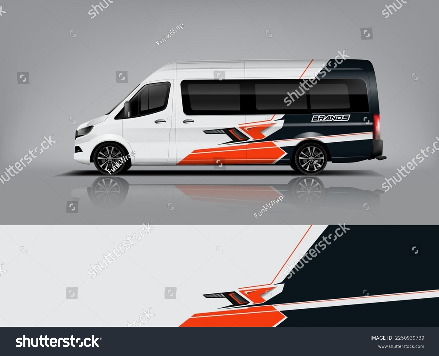 Car decal design vector. Graphic abstract stripe racing background kit designs for wrap vehicle, race car, rally, adventure and livery dekal