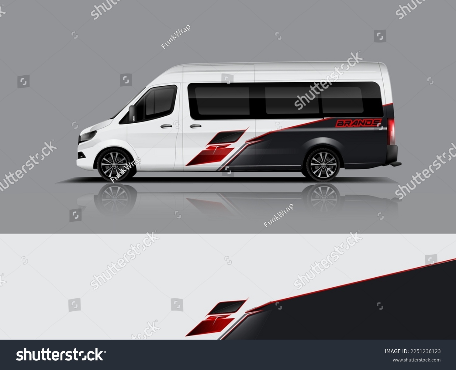 Car decal design vector. Graphic abstract stripe racing background kit designs for wrap vehicle, race car, rally, adventure and livery dekal