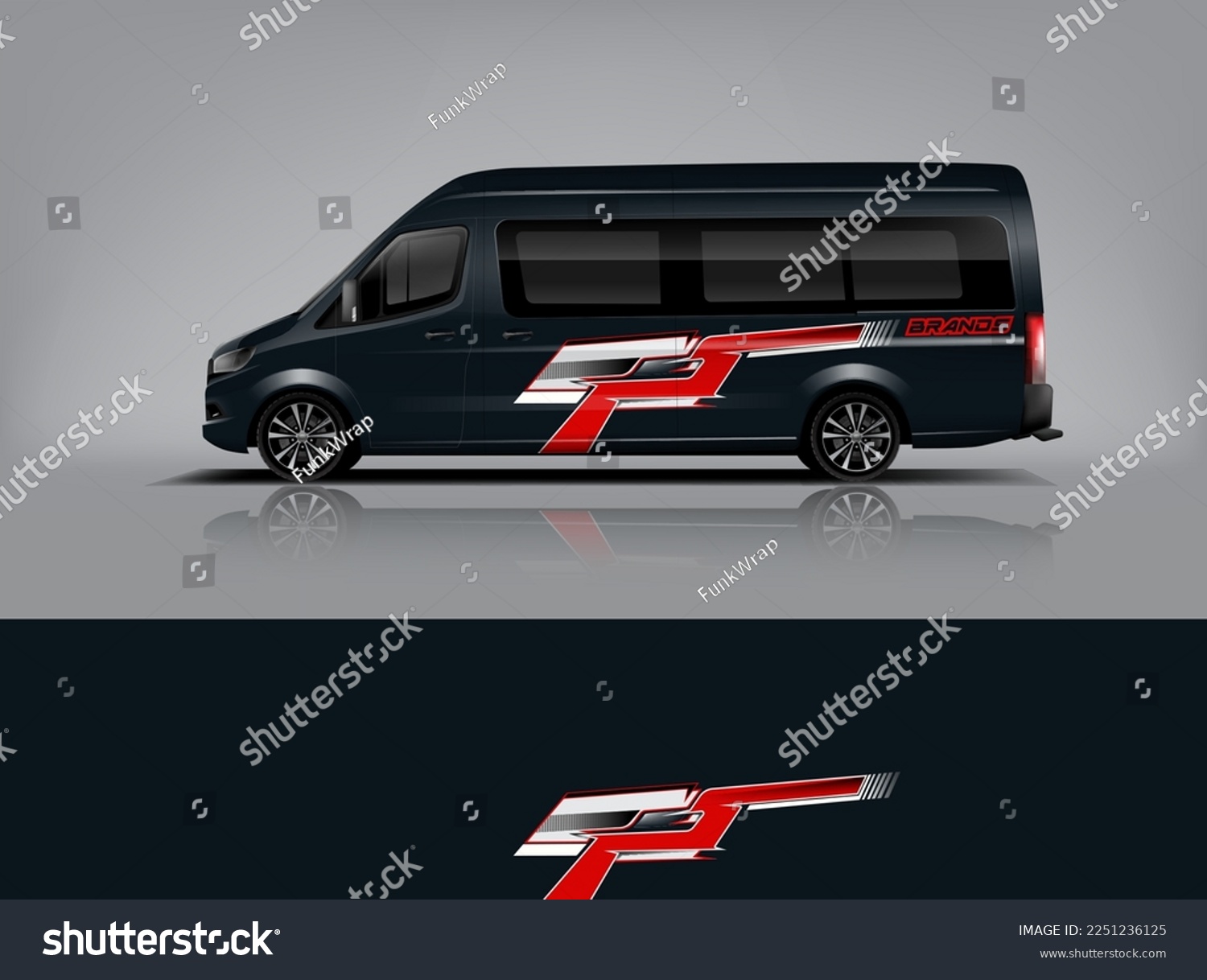 Car decal design vector. Graphic abstract stripe racing background kit designs for wrap vehicle, race car, rally, adventure and livery dekal