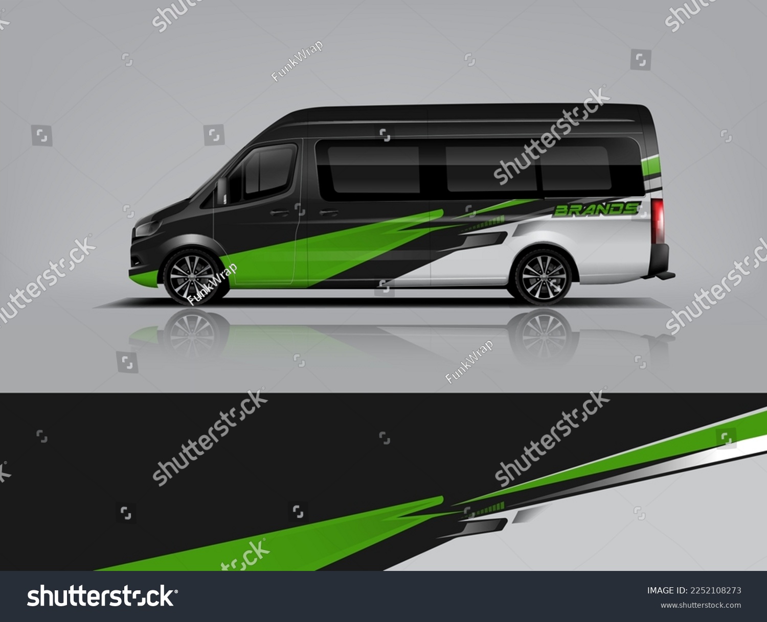 Car decal design vector. Graphic abstract stripe racing background kit designs for wrap vehicle, race car, rally, adventure and livery dekal