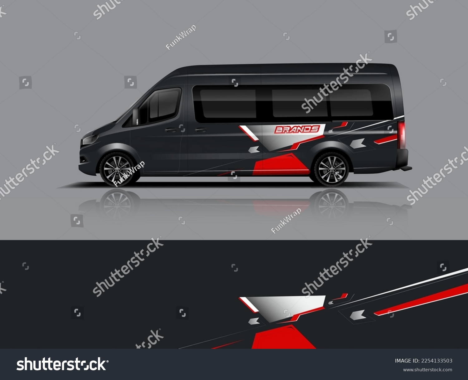 Car decal design vector. Graphic abstract stripe racing background kit designs for wrap vehicle, race car, rally, adventure and livery dekal