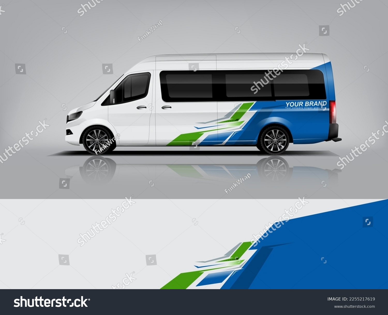Car decal design vector. Graphic abstract stripe racing background kit designs for wrap vehicle, race car, rally, adventure and livery dekal