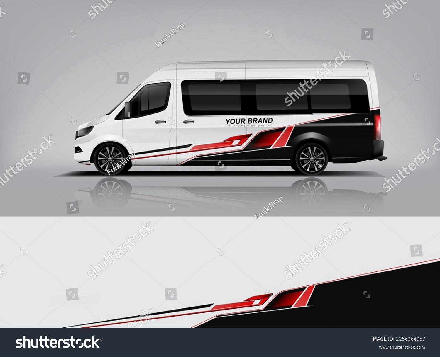 Car decal design vector. Graphic abstract stripe racing background kit designs for wrap vehicle, race car, rally, adventure and livery dekal
