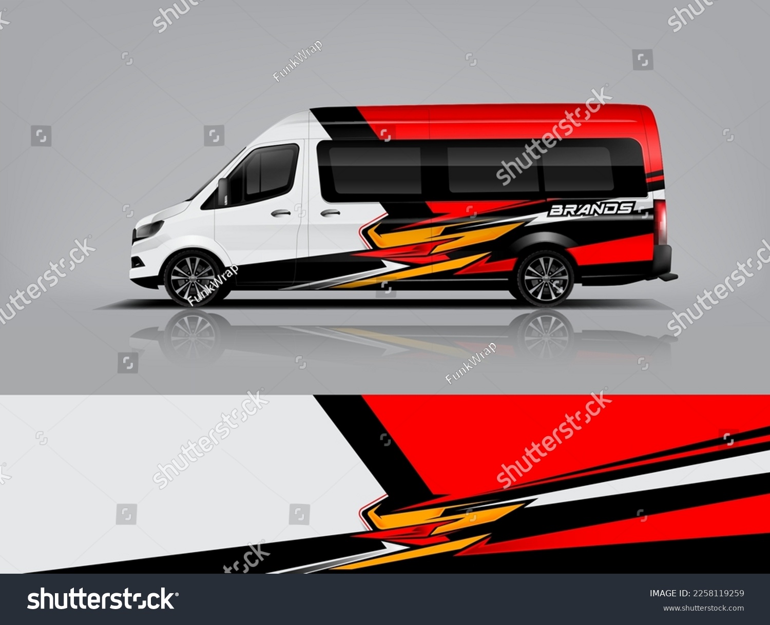 Car decal design vector. Graphic abstract stripe racing background kit designs for wrap vehicle, race car, rally, adventure and livery dekal