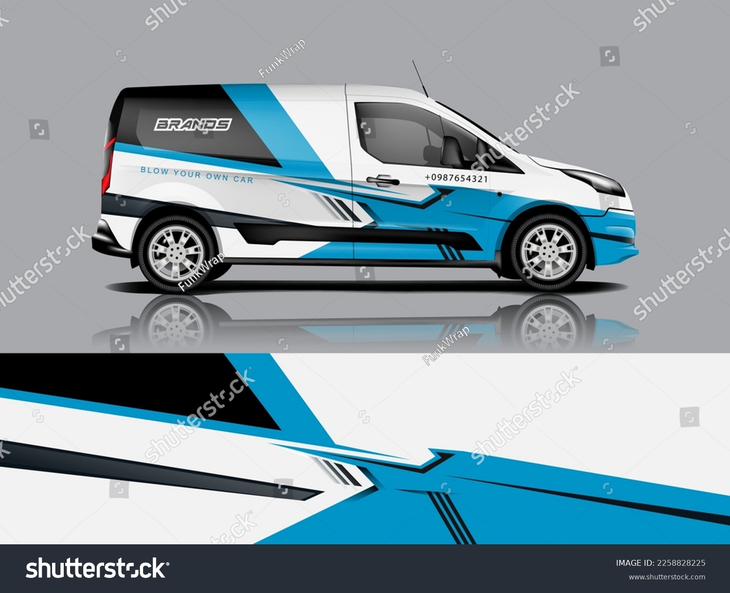 Car decal design vector. Graphic abstract stripe racing background kit designs for wrap vehicle, race car, rally, adventure and livery dekal a1