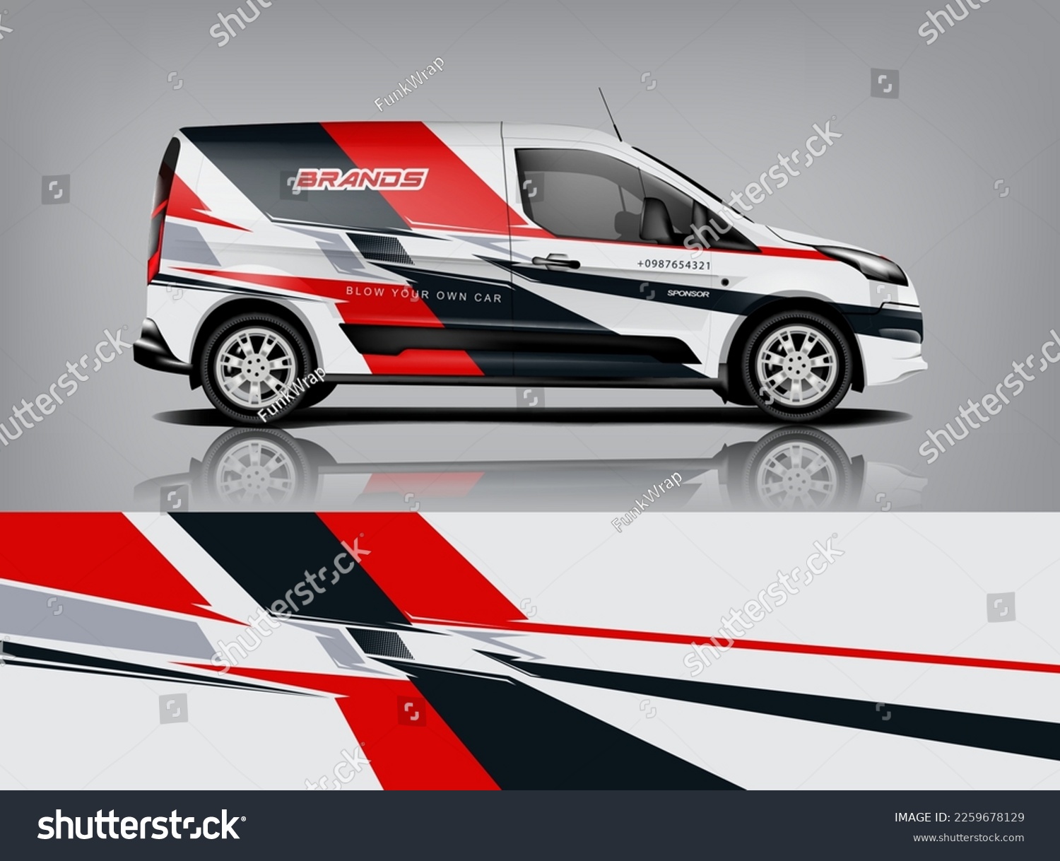Car decal design vector. Graphic abstract stripe racing background kit designs for wrap vehicle, race car, rally, adventure and livery dekal a1