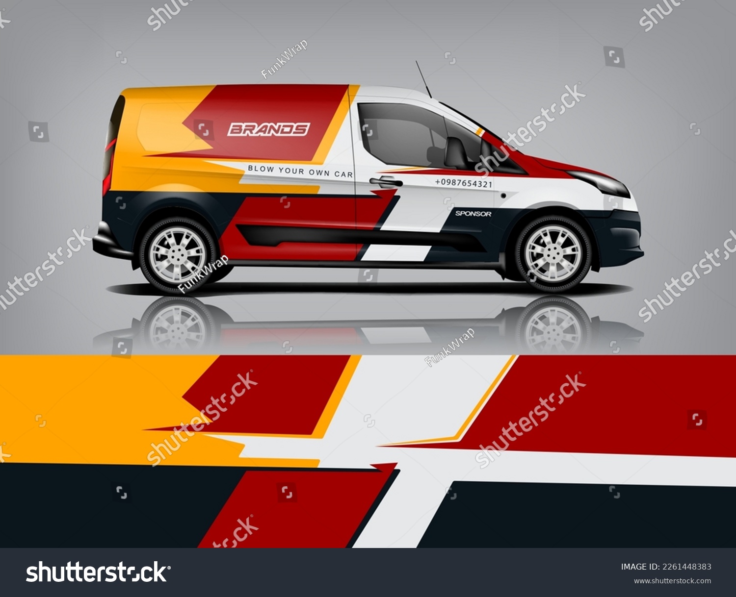 Car decal design vector. Graphic abstract stripe racing background kit designs for wrap vehicle, race car, rally, adventure and livery dekal a1
