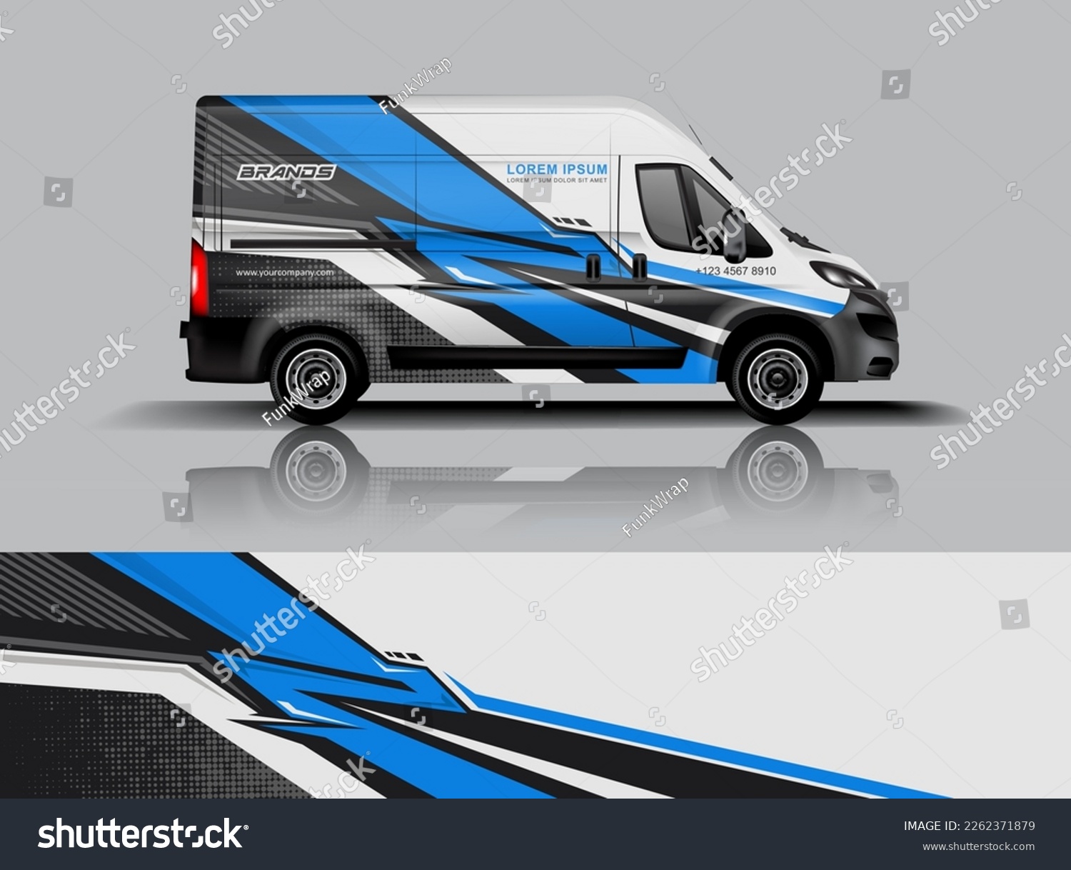 Car decal design vector. Graphic abstract stripe racing background kit designs for wrap vehicle, race car, rally, adventure and livery dekal a1