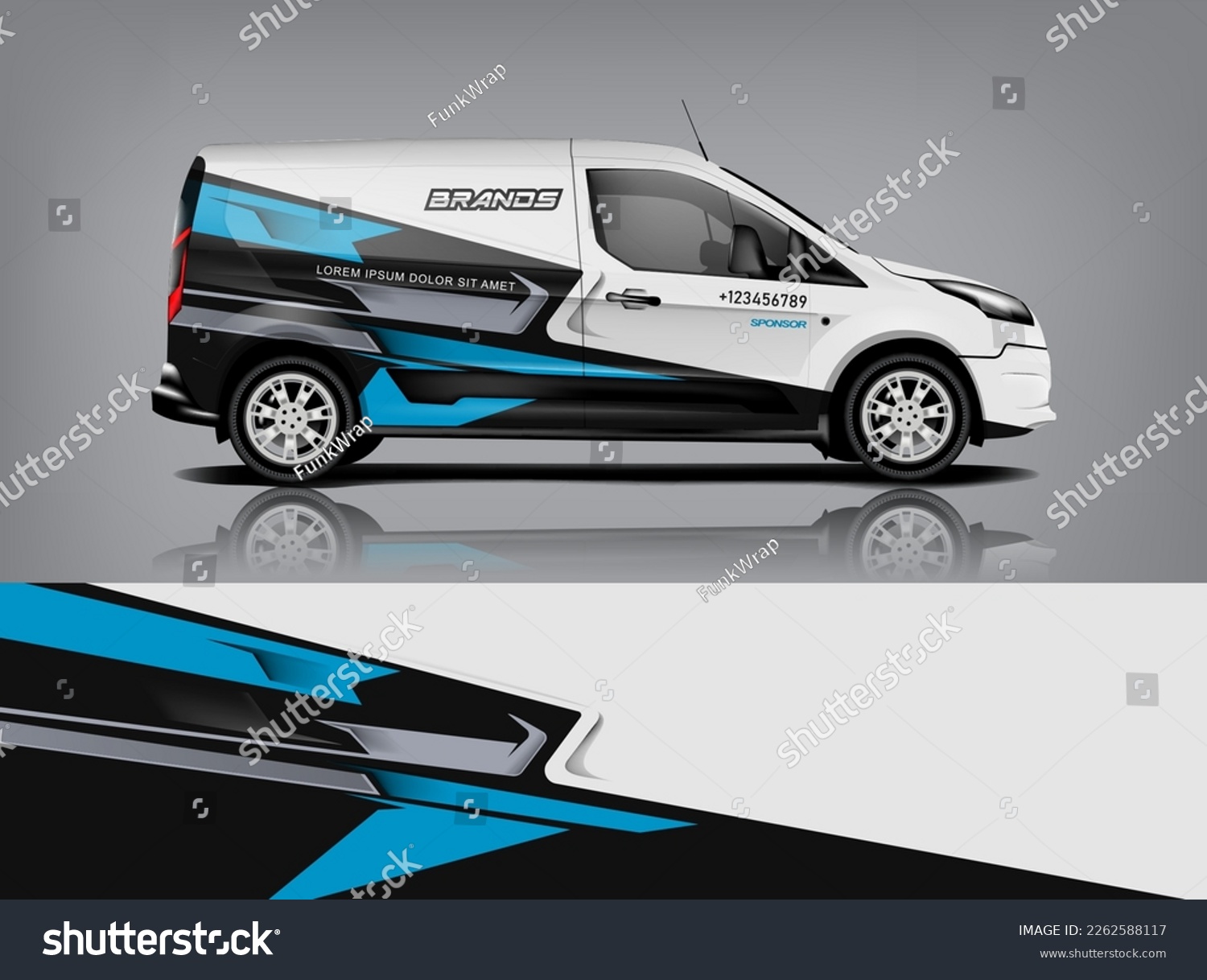 Car decal design vector. Graphic abstract stripe racing background kit designs for wrap vehicle, race car, rally, adventure and livery dekal a1