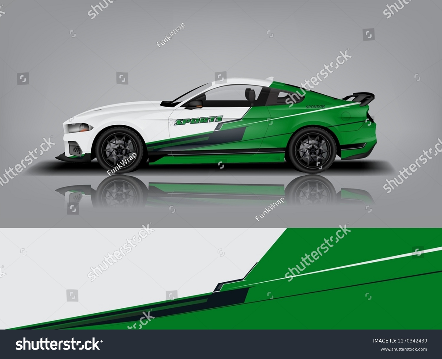 Car decal design vector. Graphic abstract stripe racing background kit designs for wrap vehicle, race car, rally, adventure and livery dekal a1