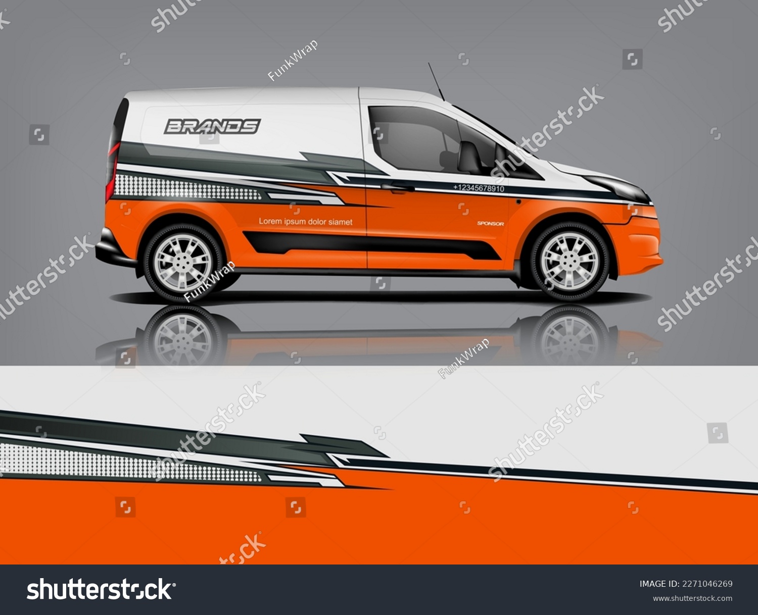 Car decal design vector. Graphic abstract stripe racing background kit designs for wrap vehicle, race car, rally, adventure and livery dekal a1