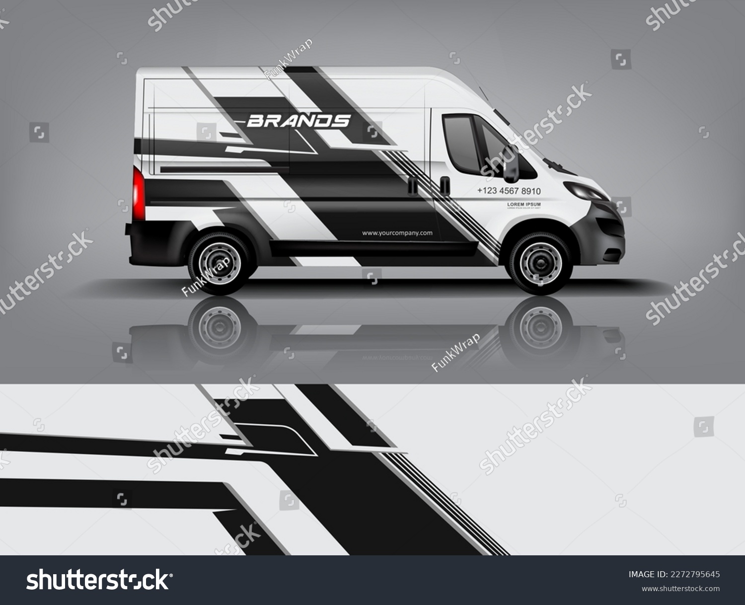 Car decal design vector. Graphic abstract stripe racing background kit designs for wrap vehicle, race car, rally, adventure and livery dekal a1